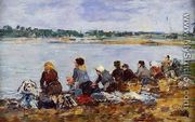 Laundresses on the Banks of the Touques IX - Eugène Boudin