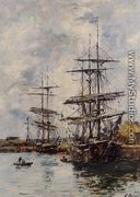 Deauville, Ships at Dock - Eugène Boudin