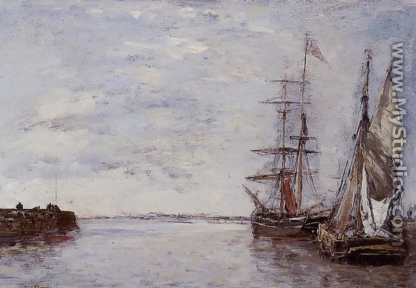 The Port at Deauville - Eugène Boudin