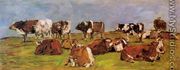 Cows in a Field - Eugène Boudin