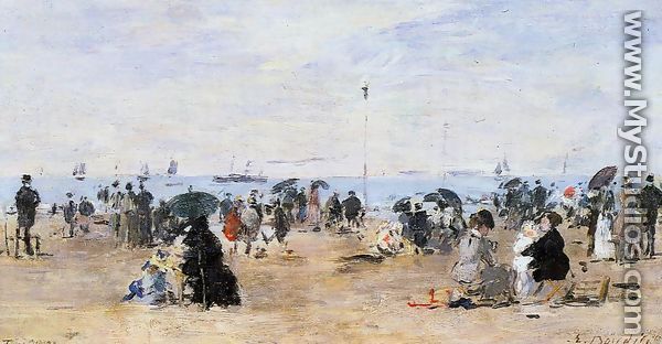 Trouville, Beach Scene 2 - Eugène Boudin