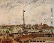 The Pilot's Jetty, Le Havre, Morning, Grey Weather, Misty - Camille Pissarro