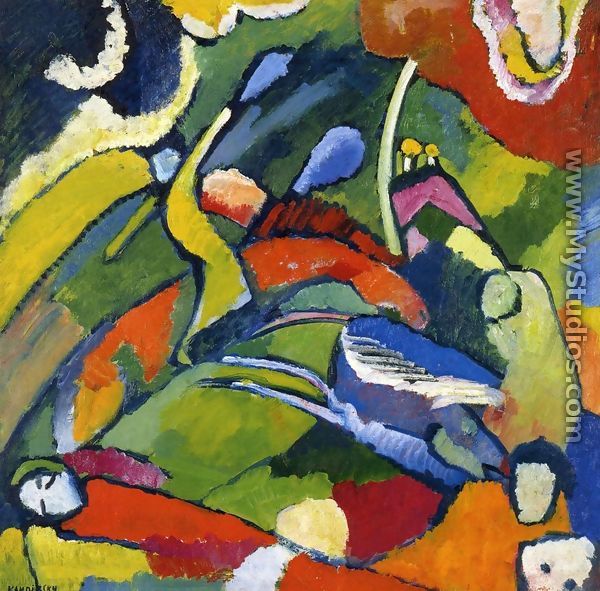 Two Riders and Reclining Figure - Wassily Kandinsky