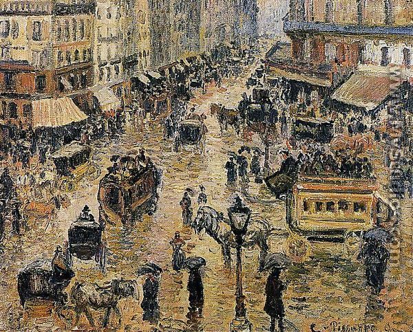 Place du Havre, Paris; Rain - Camille Pissarro