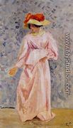 Portrait of Jeanne in a Pink Robe - Camille Pissarro