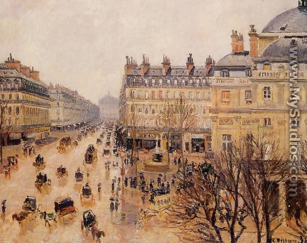 Place du Theatre Francais: Rain Effect - Camille Pissarro