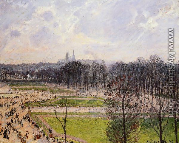 The Tuileries Gardens: Winter Afternoon - Camille Pissarro