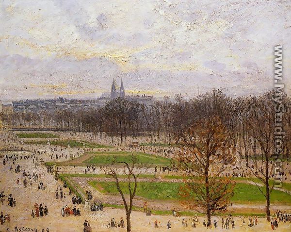 The Tuilleries Gardens: Winter Afternoon - Camille Pissarro