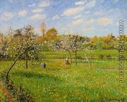 Morning, Spring, Grey Weather, Eragny - Camille Pissarro