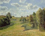 Berneval Meadows, Morning - Camille Pissarro