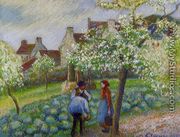 Flowering Plum Trees - Camille Pissarro
