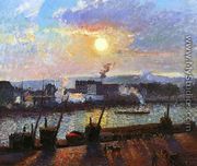 Sunset, Rouen - Camille Pissarro