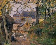Farm at Montfoucault I - Camille Pissarro