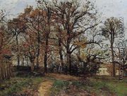 Trees on a Hill, Autumn, Landscape in Louveciennes - Camille Pissarro