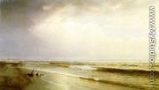 Seascape with Distant Lighthouse, Atlantic City, New Jersey - William Trost Richards