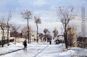 Street in the Snow, Louveciennes - Camille Pissarro