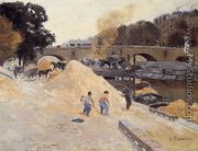 The Banks of the Seine in Paris, Pont Marie, Quai d'Anjou - Camille Pissarro