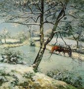 Winter at Montfoucault - Camille Pissarro