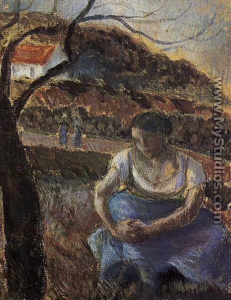 Seated Peasant Woman - Camille Pissarro