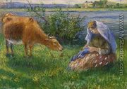 Cowherd, Pontoise I - Camille Pissarro