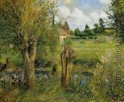 The Banks of the Epte at Eragny - Camille Pissarro