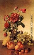 Still Life with Roses and Fruit - Robert Spear  Dunning