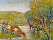 La Riviere aux Saules, Eragny - Camille Pissarro