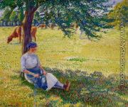 Cowgirl, Eragny - Camille Pissarro