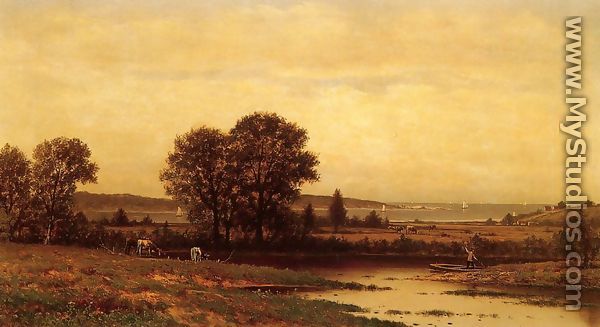 Grazing by the Water - Charles Wilson  Knapp