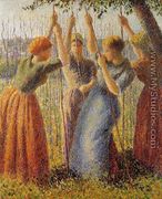 Peasants Planting Pea Sticks I - Camille Pissarro