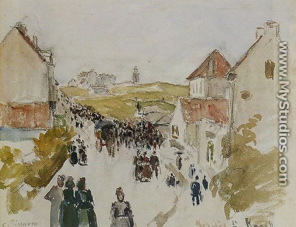 Feast Day in Knokke - Camille Pissarro
