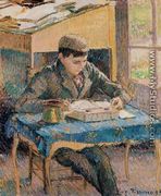 Portrait of Rodo Reading - Camille Pissarro
