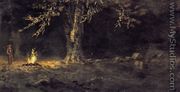 Campfire, Yosemite Valley - Albert Bierstadt
