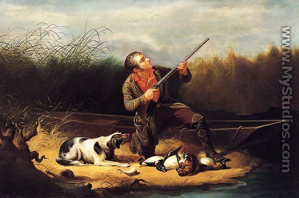 Wild Duck Shooting - On the Wing - William Tylee  Ranney