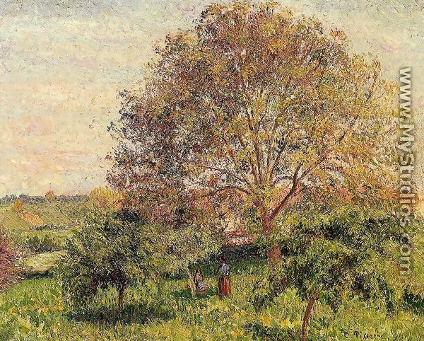Walnut Tree in Spring - Camille Pissarro