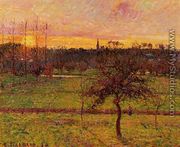 Sunset at Eragny II - Camille Pissarro