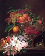 Still Life with Fruit, Flowers and Bird's Nest - George Forster