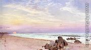 Beach with Rising Sun, New Jersey - William Trost Richards