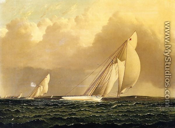 Yacht Race in New York Harbor - James E. Buttersworth
