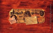 Still Life with $5 Bill, Ticket Stub and Newspaper Clipping - Nicholas Alden Brooks