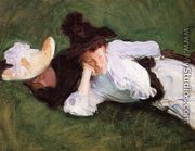 Two Girls Lying on the Grass - John Singer Sargent
