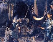 Shoeing the Ox - John Singer Sargent