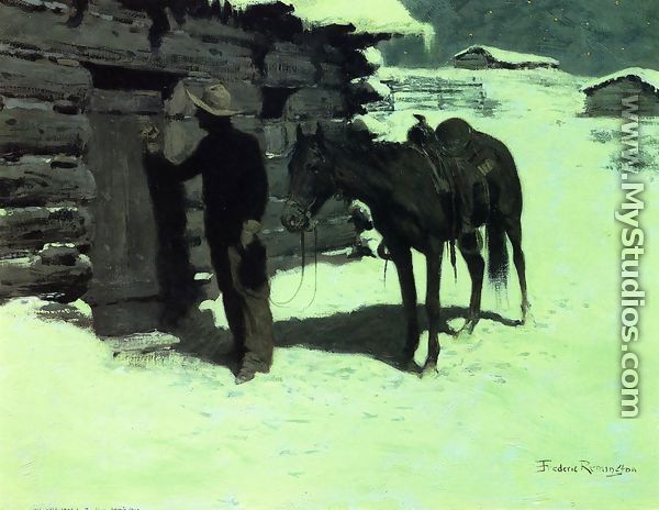 The Belated Traveler - Frederic Remington