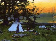 Indian Encampment, Montana - William Gilbert  Gaul