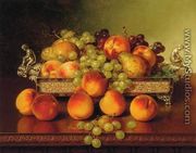 Still Life with Peaches and a Silver Dish - Robert Dunning