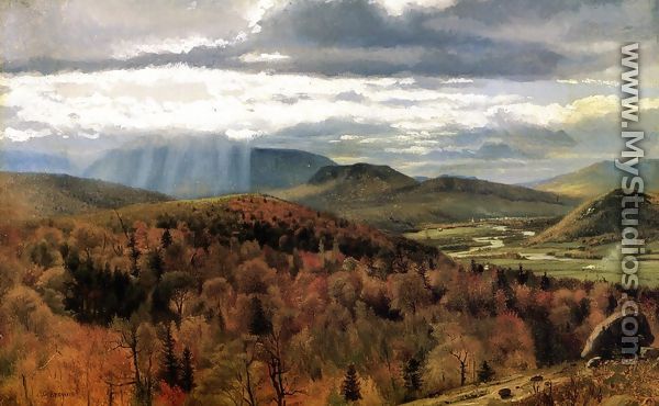 Autumn Landscape - Shelburne, VT - John George Brown