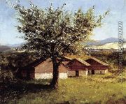 Swiss Landscape with Flowering Apple Tree - Gustave Courbet