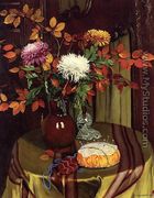 Chrysanthemums and Autumn Foliage - Felix Edouard Vallotton