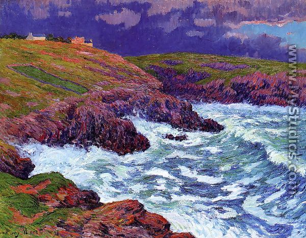 Storm, the Coast of Finestere - Henri Moret