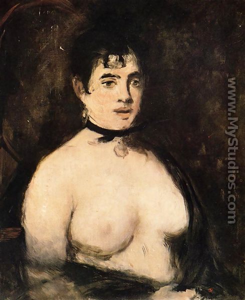 The Brunette with Bare Breasts Edouard Manet